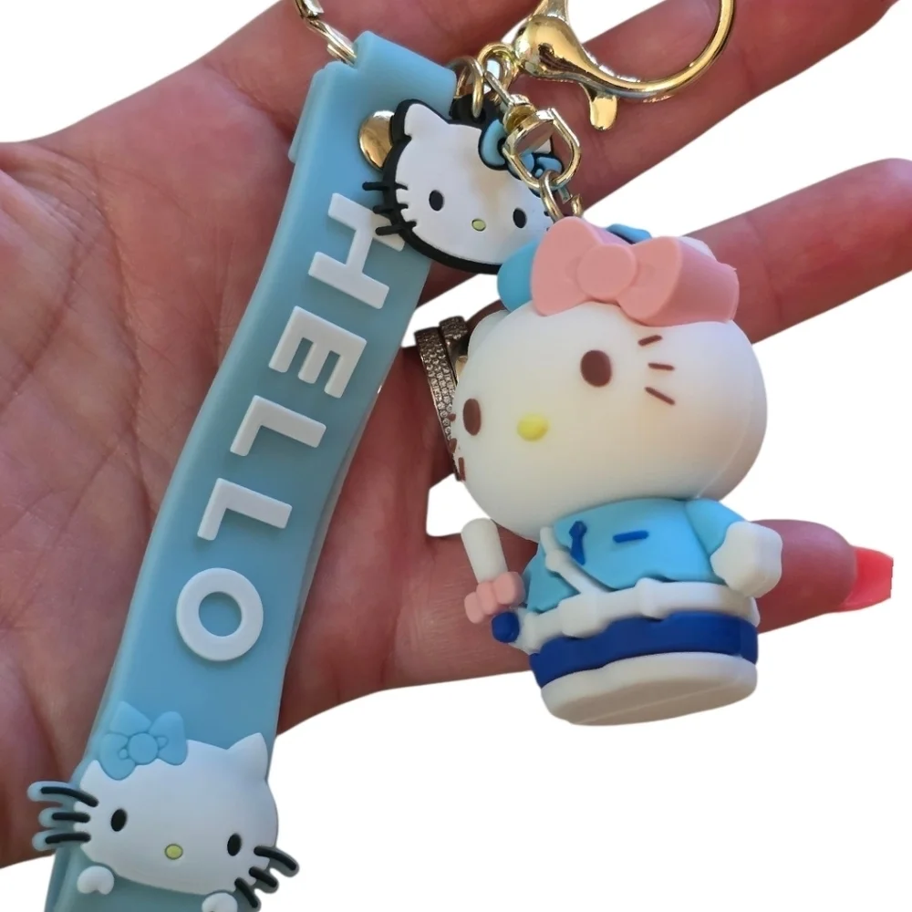 Hello Kitty Y2K Keyring With Thick Wrislet Strap